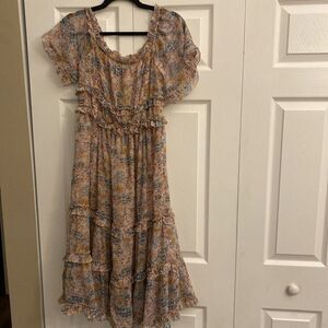 Love The Label Floral Tiered Dress Size Medium‎ cottagecore whimsical fairy